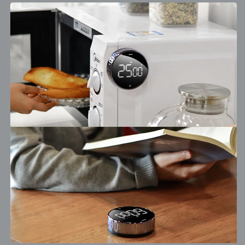 Minuteur Magnétique De Cuisine – Chronomètre Digital, 3 Modes, Aimanté