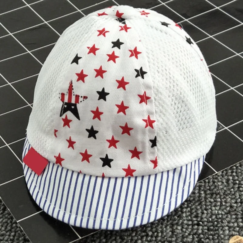 

Baby Boy Girl Hat Spring Autumn Baby's Pure Cotton Mesh Breathable Cap Newborn In summer 0-4 Month Funny Animal Printed