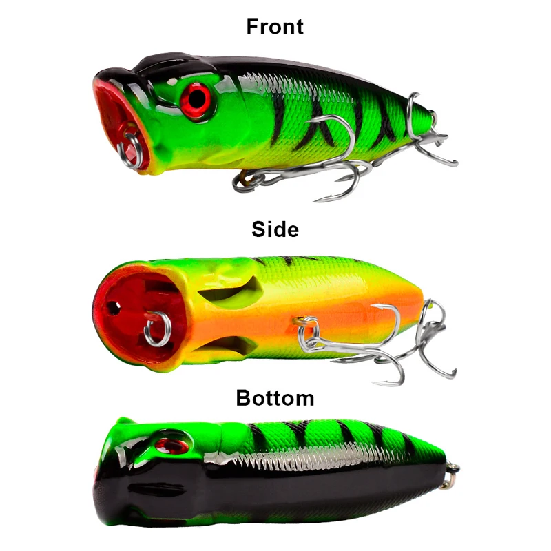 

Popper Big Sea Fishing Lures 5 Color 7.3CM Artificial Floating Hard Bait Luya Fishing Gear Plastic Fishing Tackle Fake Lure