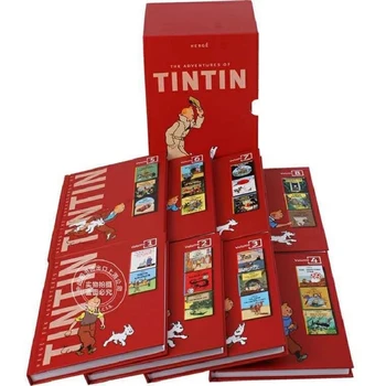 

8 books/set Tintin Collection The Adventures of Tintin English Picture story books to help your child grow as a reader libros