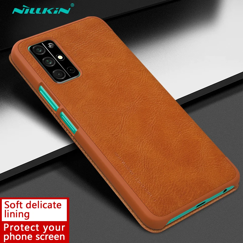 Чехол NILLKIN для Huawei Honor 30s откидной серии Qin роскошный пластиковый чехол-накладка из