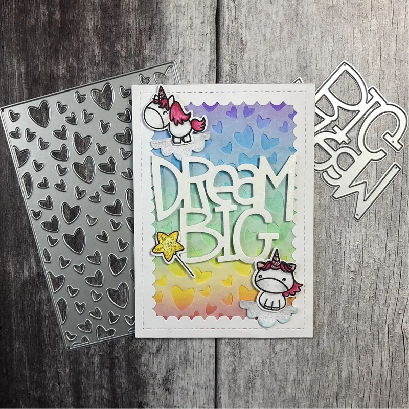 

Love Heart Background 2020 New Metal Cutting Dies For Scrapbooking Craft Die Cut Card Photo Album Making Embossing Stencil