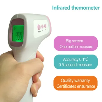 

Large screen high precision infrared thermometer body temperature gun non-contact thermometer body temperature gun,Masks