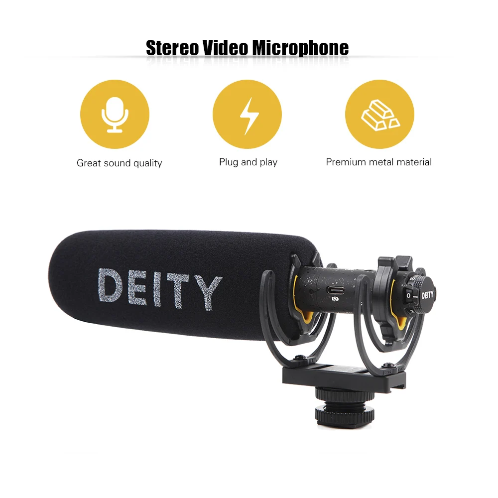 DEITY V-Mic D3 Pro, конденсаторный микрофон для камеры, видео микрофон, микрофон, супер-кардиоидный направленный 3,5 мм TRRS для Canon/sony/Nikon DSLR DV