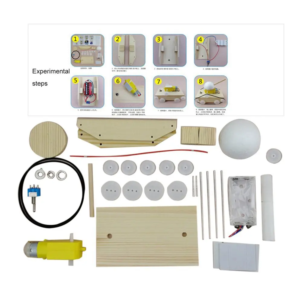 DIY ручной электрический бак Наука Обучающие игрушки Сборка Танк Новинка сборкой