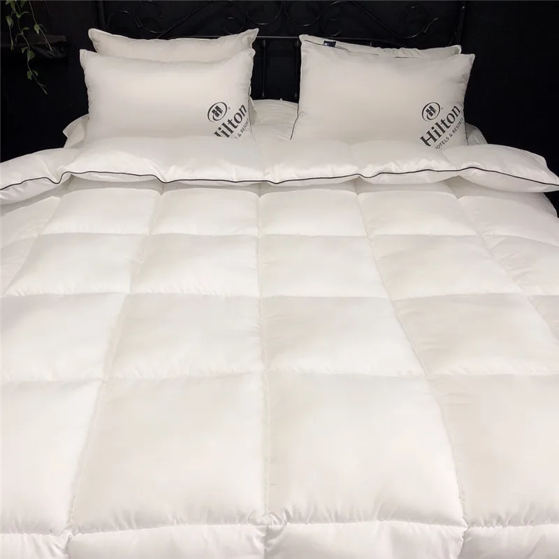 Роскошное стеганое одеяло для отеля "хэмтон", гусиное перо, бархатное плотное зимнее домашнее одеяло для отеля, летнее одеяло