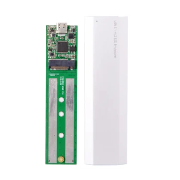 

USB-C USB 3.1 3.0 Type-C 10Gbps to Nvme M-key M.2 NGFF PCI-E 2 Lane SSD Enclosure