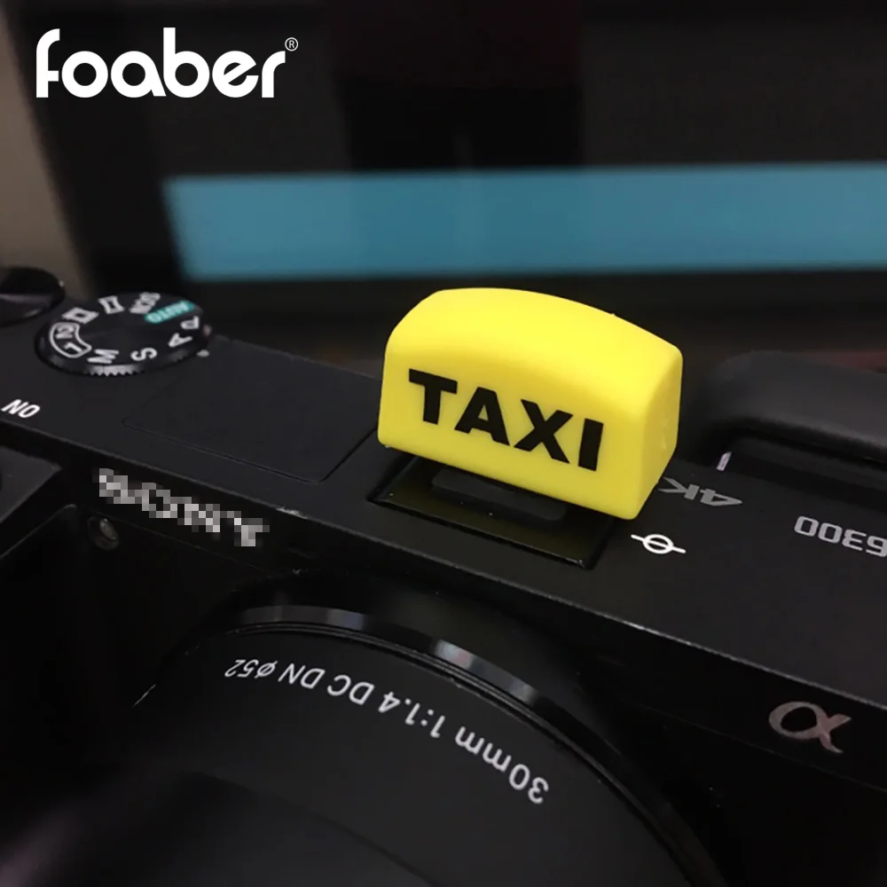Желтая 3D камера с рисунком такси фонарик горячий башмак чехол для Canon Nikon Fujifilm Samsung