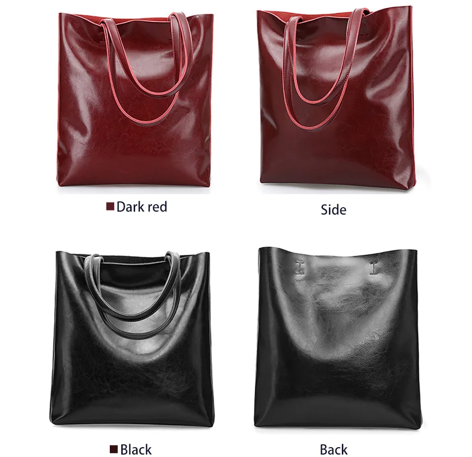 Zency натуральная кожа винтажная женская сумка на плечо высокое качество модная коричневая Большая вместительная сумка для покупок черная сумка-тоут