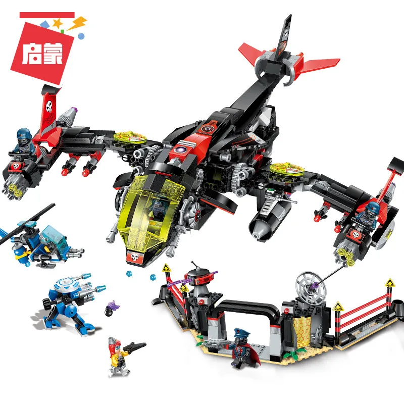 

Enlighten Building Block High-Tech Era Night fighter 6 Figure 1001pcs Educational Technic Bricks Toy For Boy Legoingly Gift