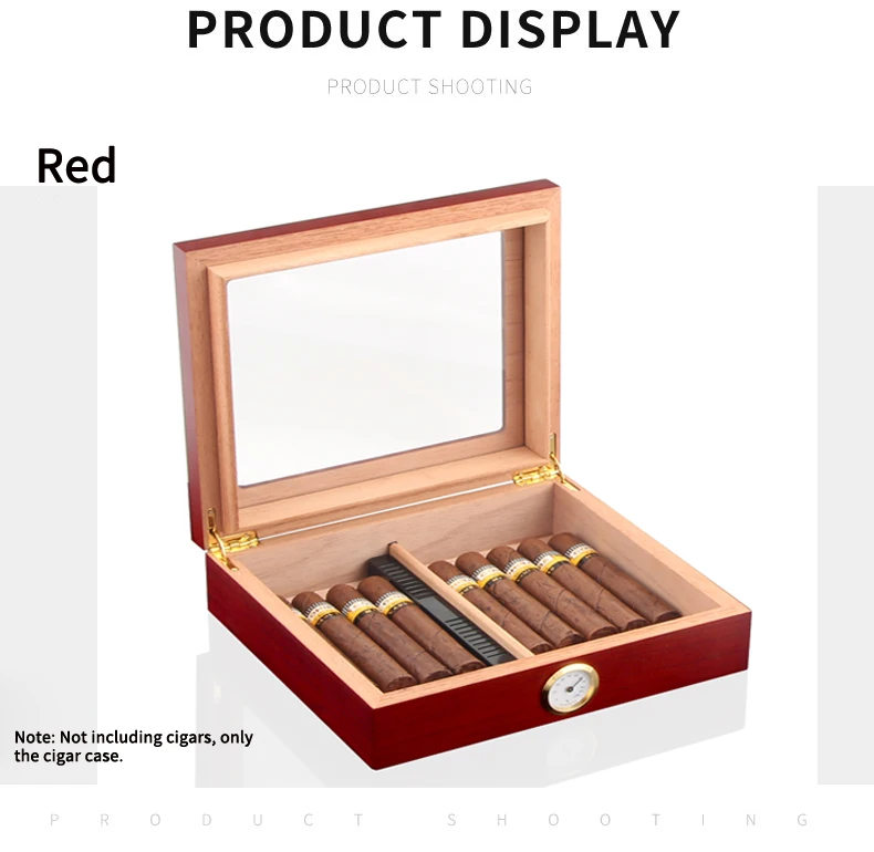 Чехол для сигар Humidor аксессуары для сигар из кедрового дерева увлажнитель гигрометр подходит для сигары COHIBA