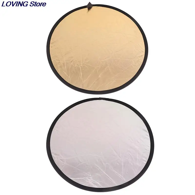 2in1 Gold and Silver Collapsible Light Reflector 24"/60cm With Stirage Bag For Photography photography reflector
