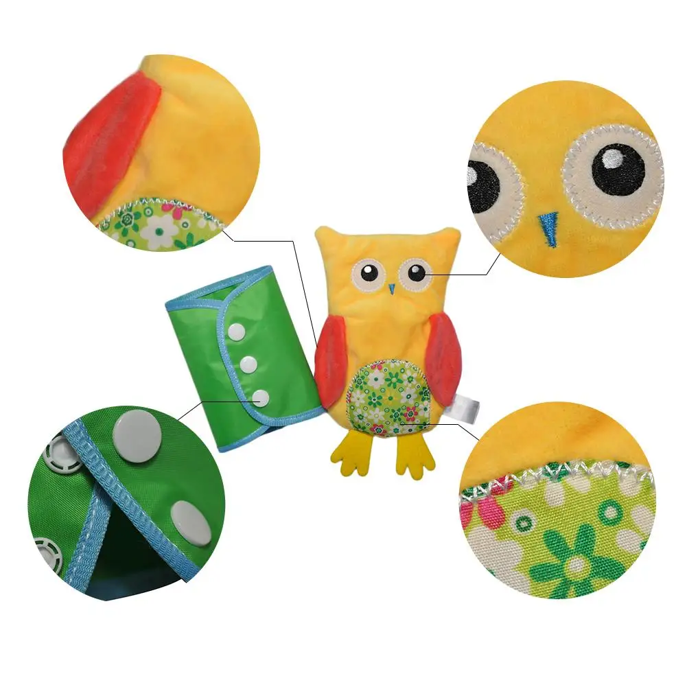 4 PCS Cute Owl Plush Dress-up Toy Development Early Educational Teaching Animal Cute Plush Aid Set  - 4000338068838