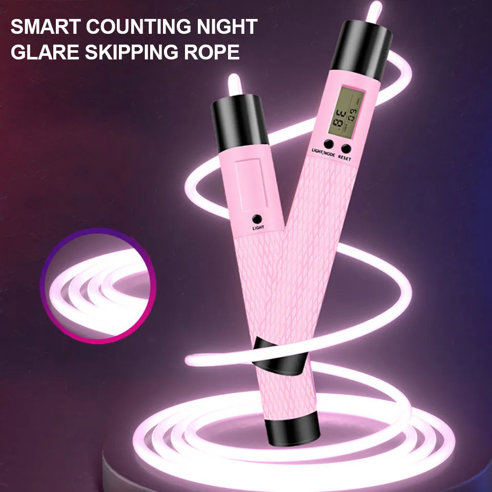 Night Luminous Rope Skipping Home Exercise Fitness Equipment Outdoor Fluorescent Jump Skipping Rope Training Sports Supplies 4
