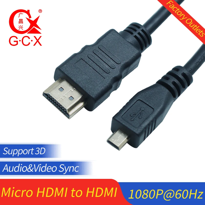 Micro HDMI к кабель адаптер 3D 1080P 60 Гц папа-папа 1 4 версия для телефона планшета HDTV PS3 xbox