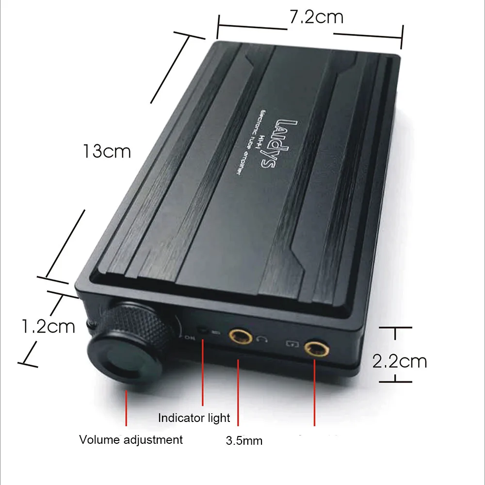 LUSYA Portable 6H16 Tube Headphone Amplifier with 2100mA lithium battery for 8 600ohm Headphone T0284