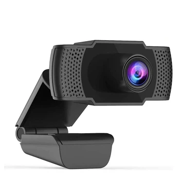 

HD 1080P Webcam USB Free Driver Computer Camera Widescreen 90 Degree Rotatable Webcam Built-in Mic for Video Conference Work