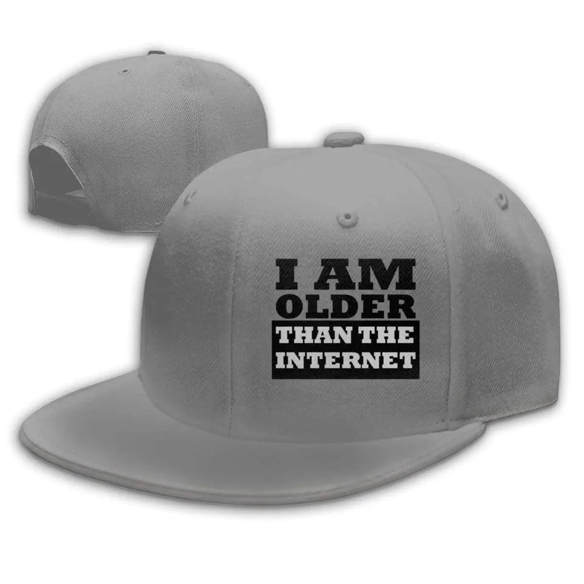 Я старше, чем интернет мужчины Snapback Плоский Билл бейсболка Регулируемая серая