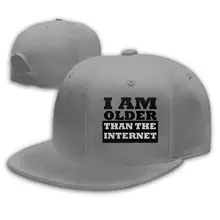 Я старше, чем интернет мужчины Snapback Плоский Билл бейсболка Регулируемая серая