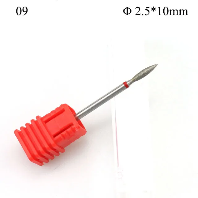 14 типов алмазных насадок для ногтей, вращающиеся фрезы, электрическая машинка для маникюра, аксессуары для кутикулы, инструменты для очистки ногтей - Цвет: 9