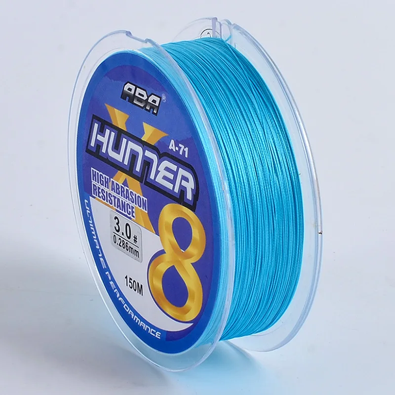 Blue 150m ABA высокая прочность 8 нитей PE плетеная леска 80 фунтов 150 м - Цвет: Blue 150m