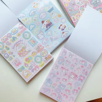 

1 PC New Kawaii Melody Cinnamoroll Memo Pad Sticky Notes Memo Notepad Bookmark Gift Stationery Girl student study notebook