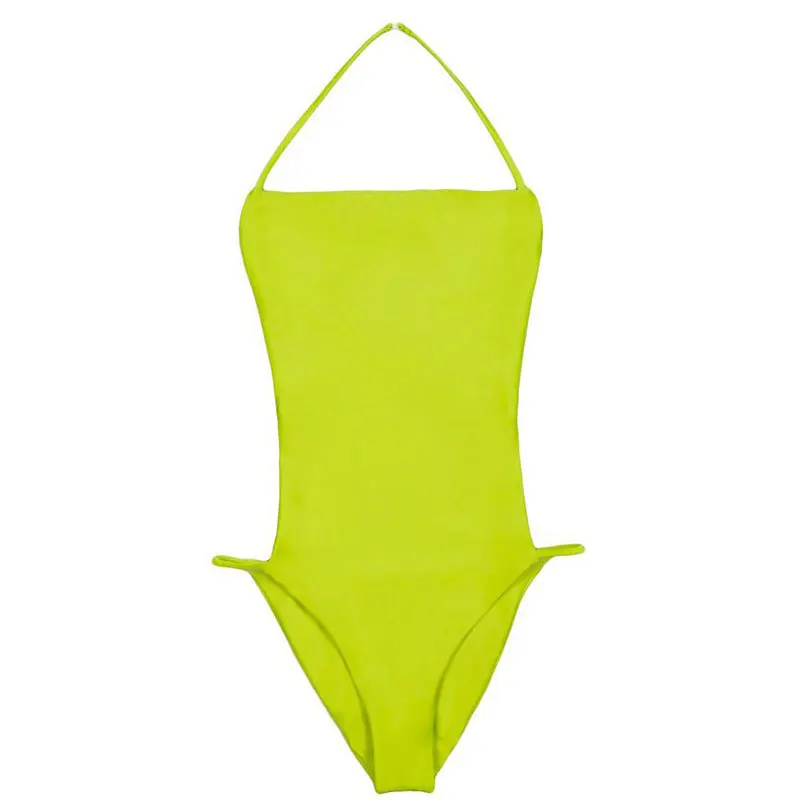 Victoria's One-Piece Swimming Suit European and American Sexy New Bikini Solid Color Backless One-Piece Swimsuit Belly Covering Victoria's One-Piece Swimming Suit European and American Sexy New Bikini Solid Color Backless One-Piece Swimsuit Belly Covering