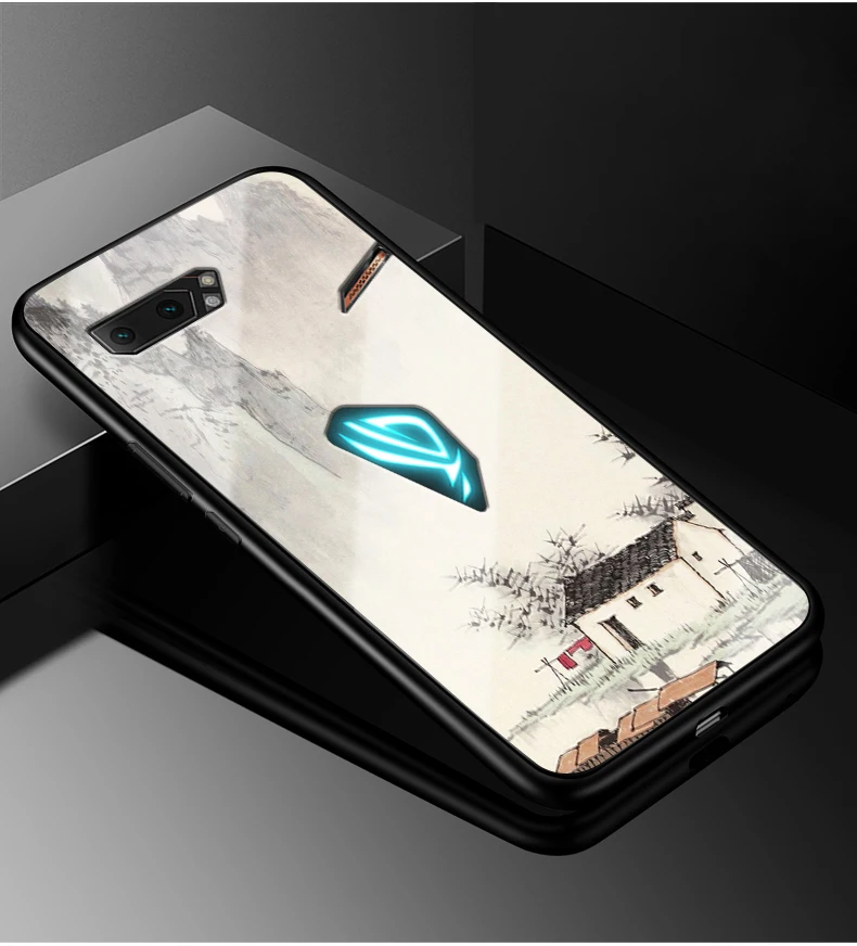 20 Для Asus ROG Phone II чехол для телефона 2 ZS660KL оргстекло PC чехол для телефона черный TPU бампер чехол для Asus ROG Phone 2 Phone2 чехол - Цвет: 20
