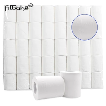 

192 Rolls Toilet Paper 4 Layers Rolling Paper Wood Pulp Soft Skin-friendly Home Bathroom Toilet Tissue Paper Wood Pulp Paper