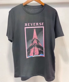 

2020 Spring and Summer New Lettered Paris Eiffel Tower Printed round Neck Fashion Leisure Short Sleeves T-shirt Women