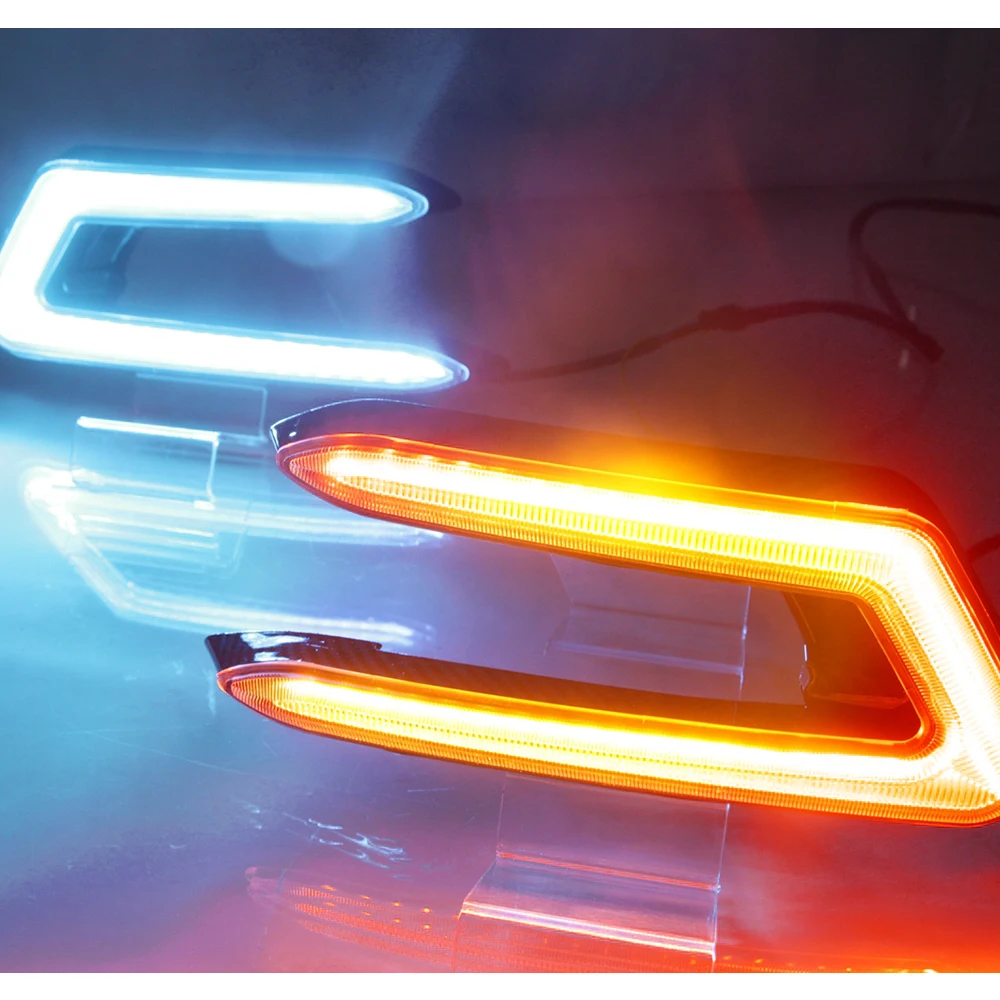 Автомобильный мигающий 2 шт. светодиодный дневный ходовой светильник DRL для Toyota