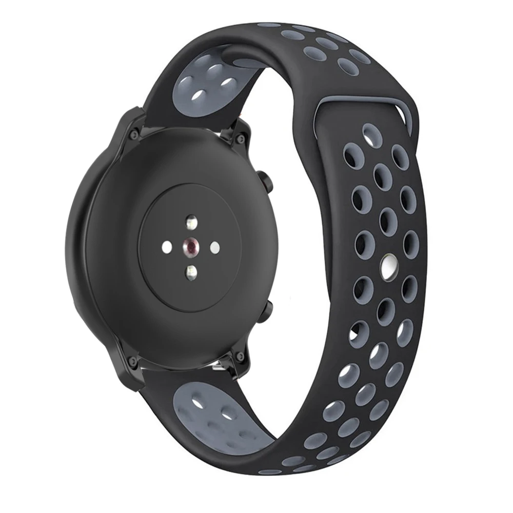 20 мм Ширина силиконовый ремешок для Xiaomi Huami Amazfit GTR 42 мм умный Браслет Amazfit Bip часы для Garmin Vivoactive 3 Band - Цвет: Color5