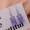 New Fashion Sequins Resin Gummy Bear Dangle Earrings for Women Girl DIY Cartoon Animal Bear Earrings Creative Drop Jewelry Gifts ► Photo 1/6