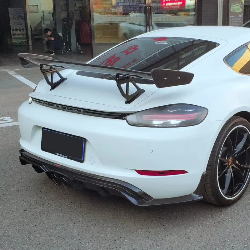 

Carbon Fiber Rear G-t Wing Rear Spoiler Trunk Spoiler Suitable For 718 987 997 998 981 911 2012-2018 Track Car Styling