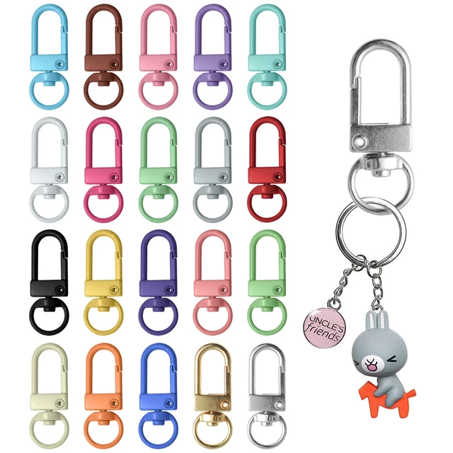 5 Pcs Colorful Keychain Ring Metal Lobster Clasp Clips Bag Car Keychain DIY  Jewelry Bag Hardware