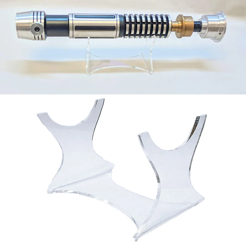Clear Tabletop Horizontal Acrylic Display Rack Holder Storage for Lightsaber
