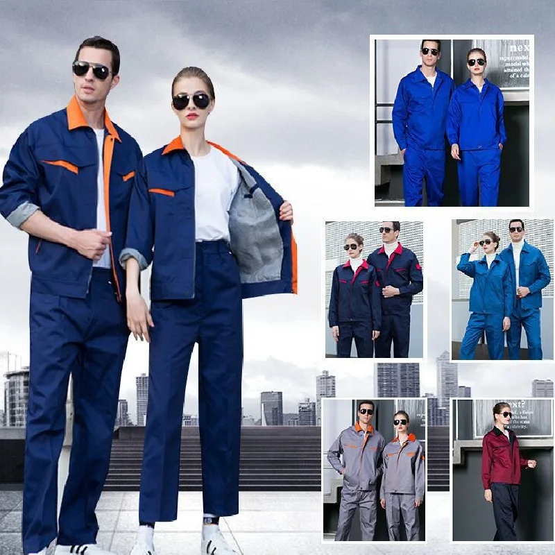 Worker-clothes-set-male-female-coveralls-wear-resistant-double-layers ...