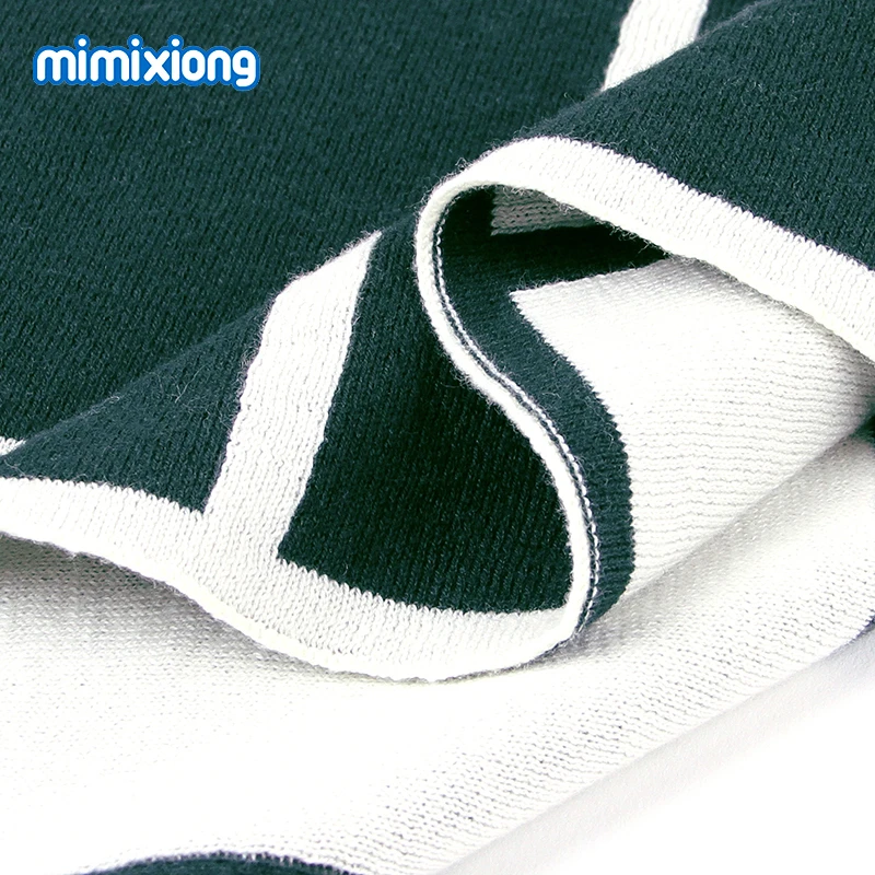 Baby Blankets Knitted Plaid Pattern Newborn Boys Girls Swaddle Wrap Sleeping Covers for Stroller Bed 100*80cm Infant Kids Quilts