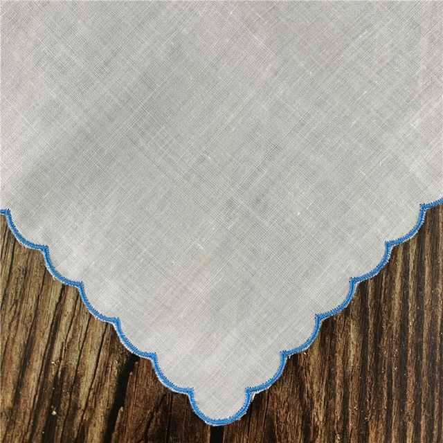 12 Pcs Esküvői Zsebkendőnők Női Zsebkendő Irish Linen Színes Hímzett Fésülött Széle 30*30 Cm - Image 6