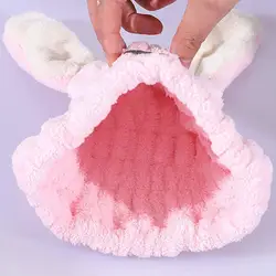 Gorro de secado de pelo con dibujos animados para mujer, gorro de ducha femenino de conejo de secado rápido, absorbente de orejas, accesorio para bebé y adulto, D0F1
