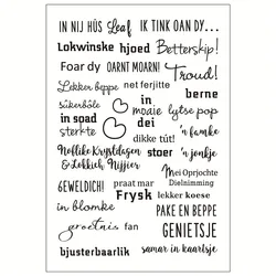 Dutch Transparent Silicone Stamps for DIY Scrapbooking and Decorative Projects (Dark Green)