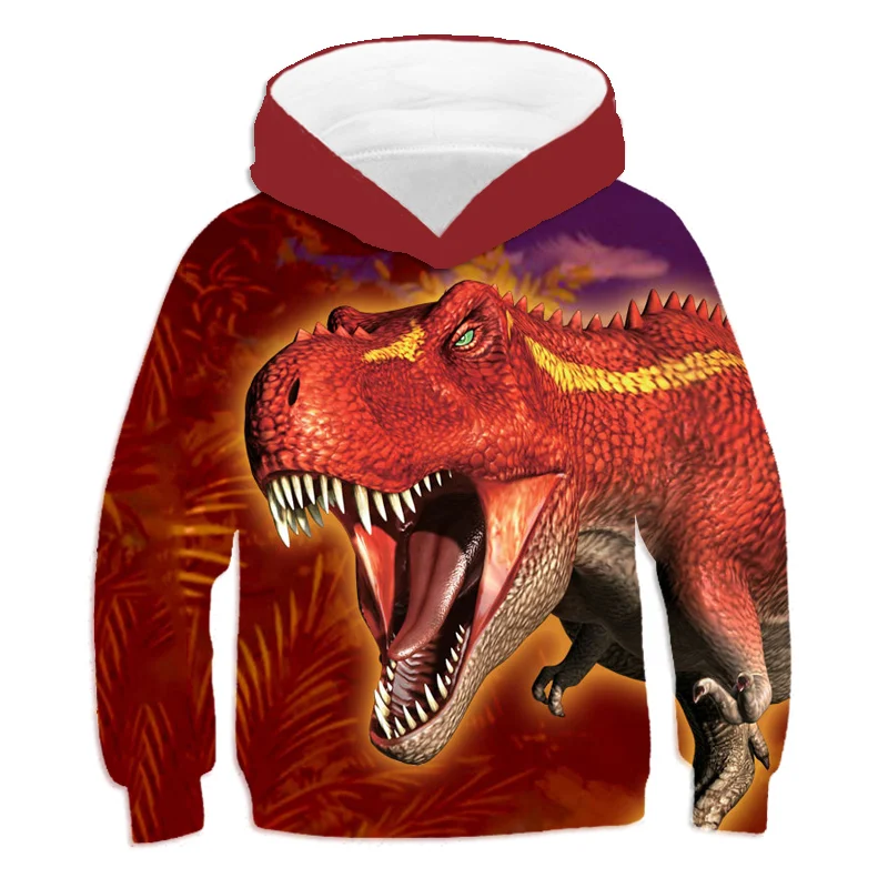 Boys Sweatshirt Dinosaur Hoodies Cool Fashionable Children Autumn 3D
