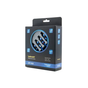 

Swat sip 418 межблочный cable 4rca-4rca, 1.8 meters, twisted pair, 2 screen, copper