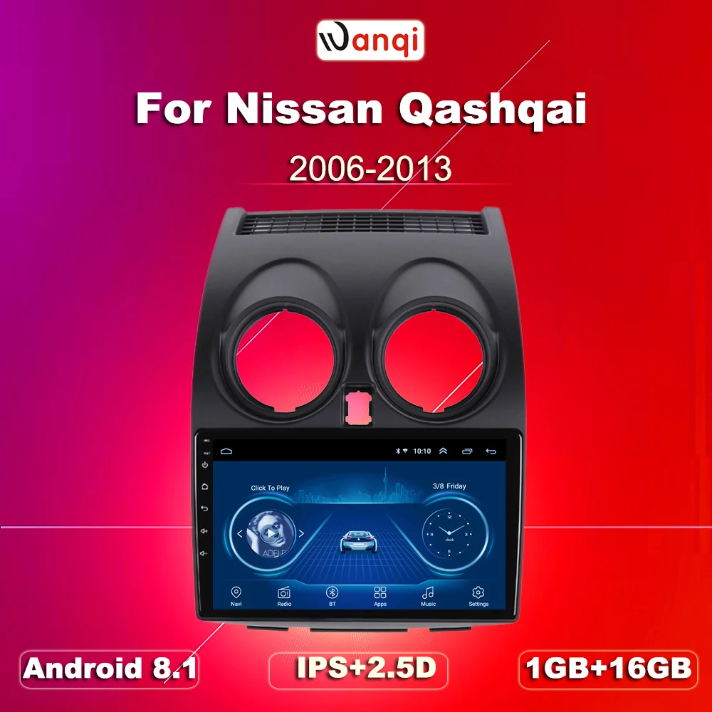 9 дюймов Android 8 1 2.5D Закаленное HD сенсорный экран радио для Nissan Qashqai 2006 2013 с Bluetooth USB