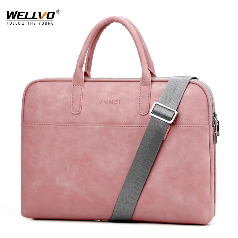 Maletines de viaje de negocios para mujer, bolsos de mano cuero PU de calidad, bolso de hombro para ordenador portátil de Color sólido, XA725ZC - AliExpress