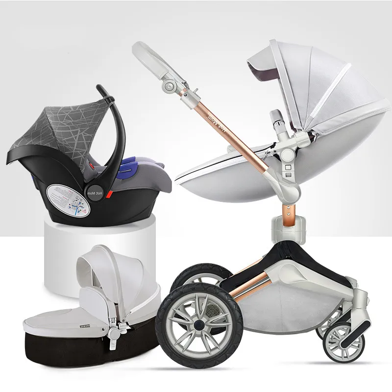 Британская прогулочная коляска hotmom с высоким пейзажем, может лежать, складной светильник, импортная детская коляска для детей 0-3 лет