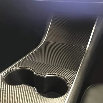 

Armrest Box Carbon Fiber Easy Install Car Center Console Anti-scratch Accessories Decorative Sticker Protector For Tesla Model 3