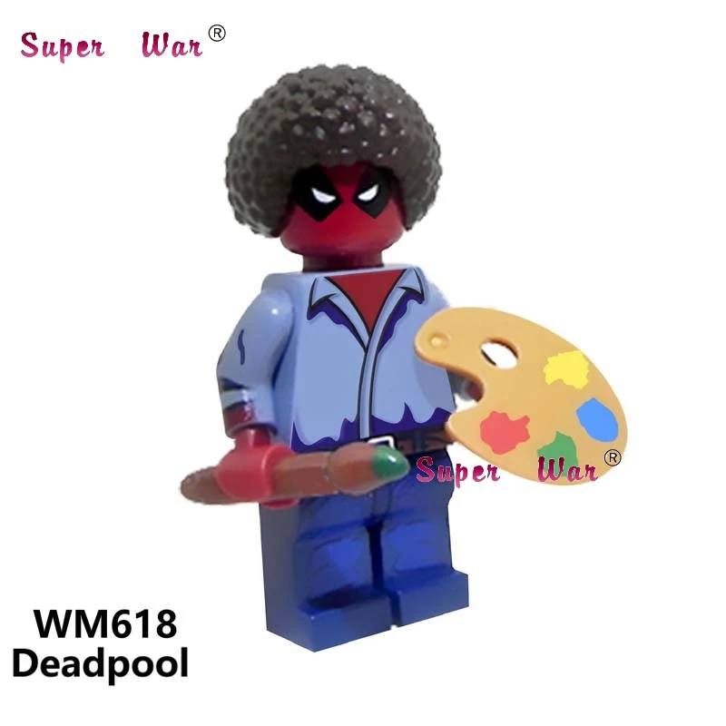 Один Marvel Movie Super Heroes Marvel Дэдпул с собакой мотоцикл коллекция мотоцикл X men строительные блоки детские игрушки - Цвет: WM618