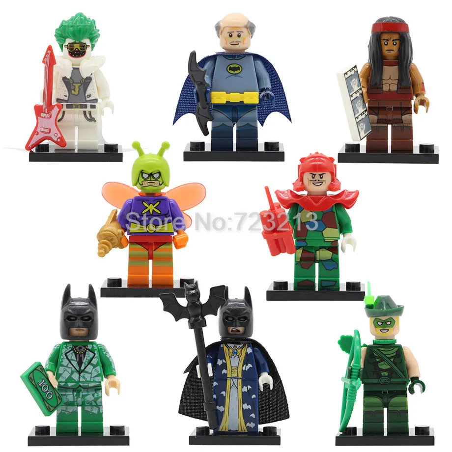 

Super Hero Master Batman Figure Crazy Quilt Master Batman Cacique Killer Moth Arrow Alfred Building Blocks kits Toys Legoing