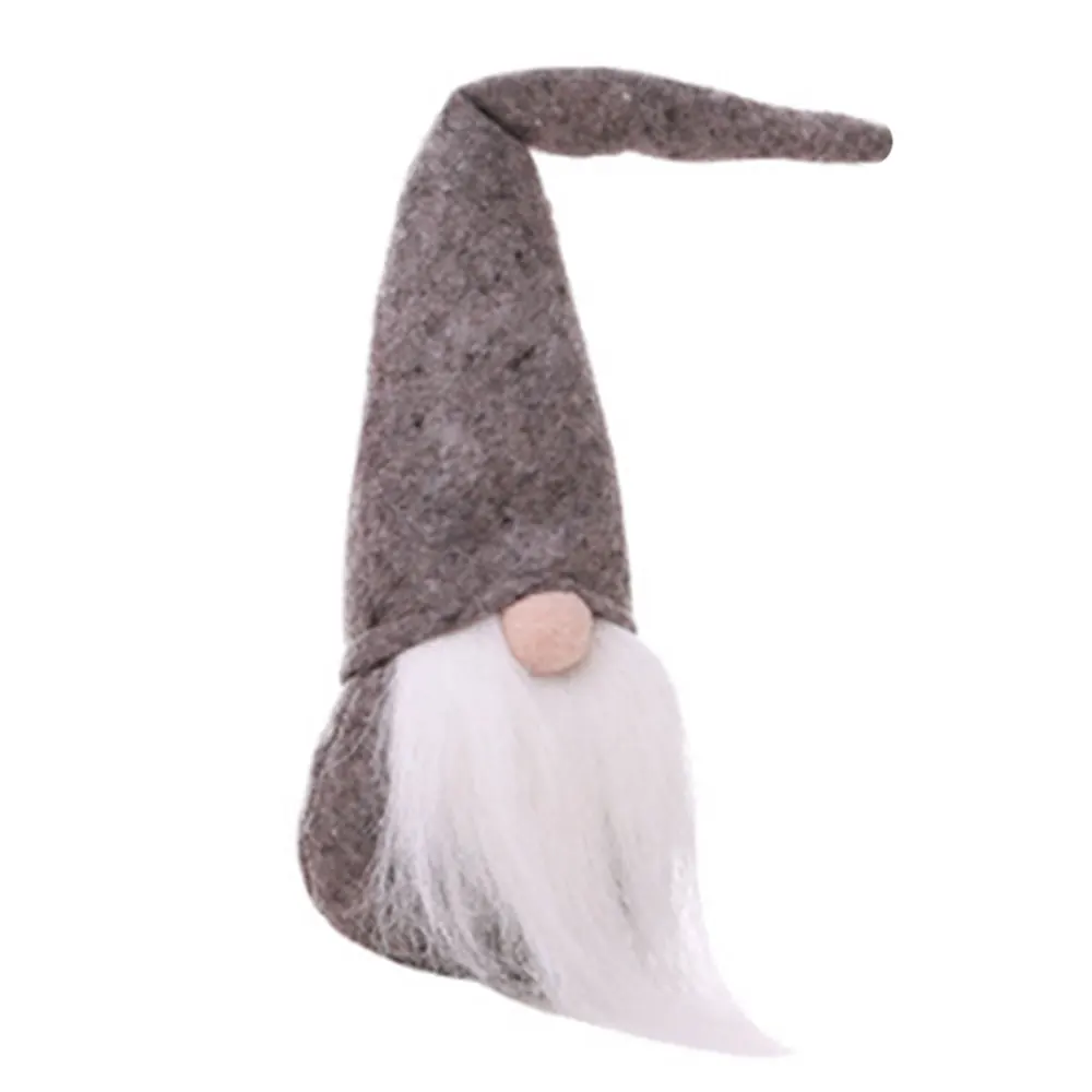 grey Elf Santa Decoration Christmas Beautiful Cartoon Cloth Art Xmas Toy Goods Santa Claus Doll Dinner Supplies Home Party Gift - Цвет: grey